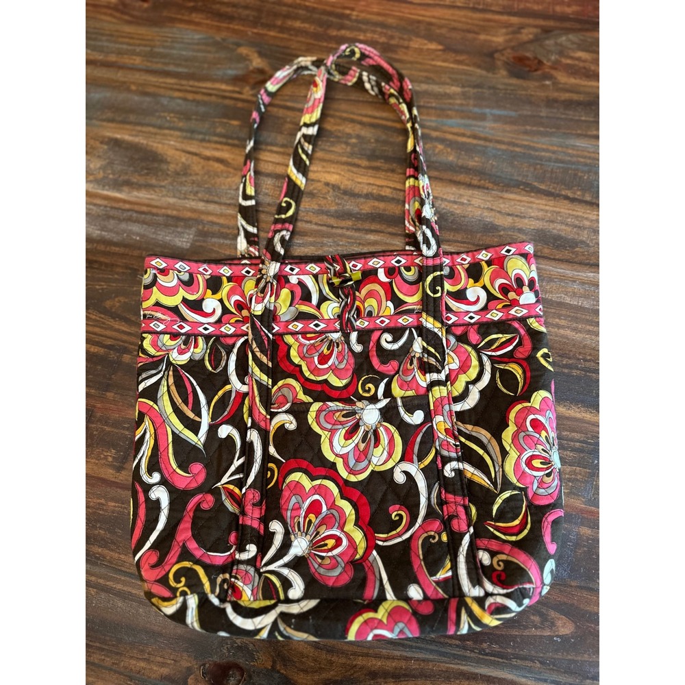 Vera Bradley Tote Bag Quilted‎ Floral Print Travel Shoulder Bag